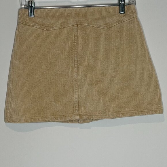 She and Sky Skirt Womens Corduroy Mini Flare Size Small Tan Brown Fall Casual - Picture 7 of 12